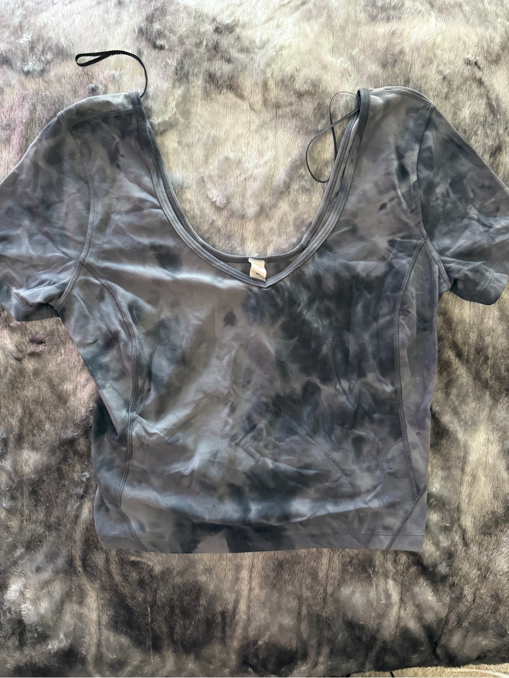 Lululemon Tie-Dye Short Sleeve Top - Gray
